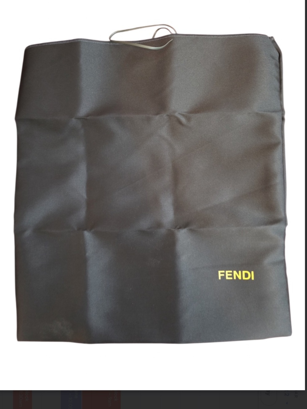 FENDI Black Gold Dust Bag w/Tie 11.5" x 13" NEW